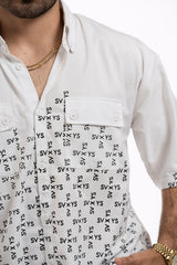 SV X YS Upscale Button Down Unsex Shirt | White